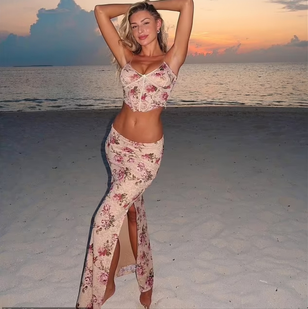 Floral Two-Piece Lace Set